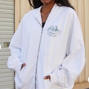 Brandy Melville White “Heaven Sent” Hoodie